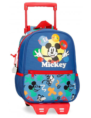 42221T1 ADAPT. BACKPACK 28CM.W/TROLLEY  MICKEY PEEK A BOO